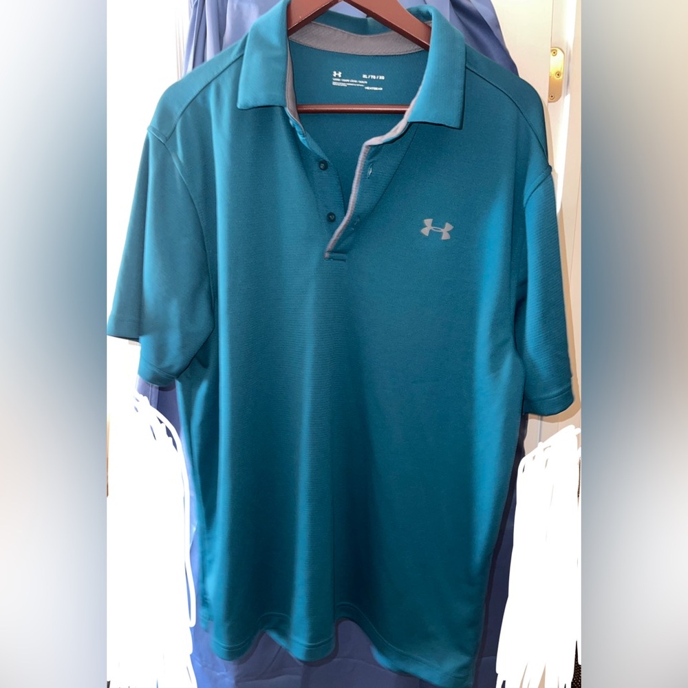 Men’s Under Armour Short Sleeve Tech Polo Shirt Heatgear Henley top dry fit